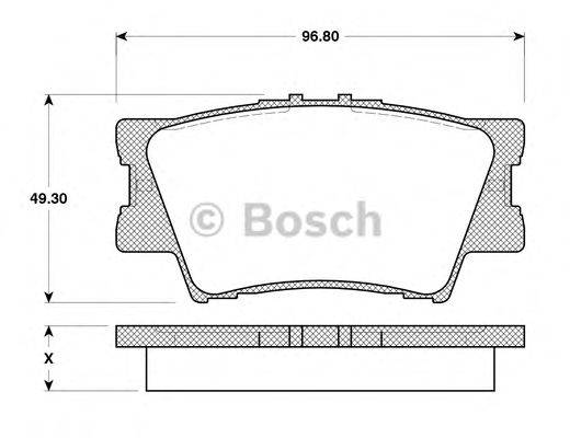 BOSCH 0986TB3118 Комплект гальмівних колодок, дискове гальмо