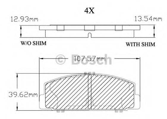 BOSCH F03B150012 Комплект гальмівних колодок, дискове гальмо