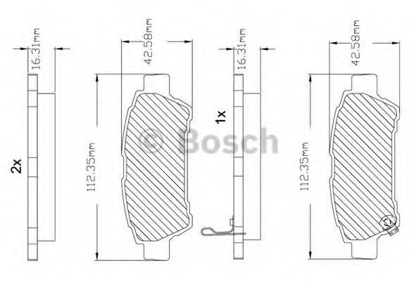 BOSCH F03B150127 Комплект гальмівних колодок, дискове гальмо