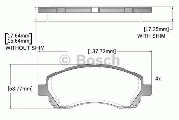 BOSCH F03B150274 Комплект гальмівних колодок, дискове гальмо