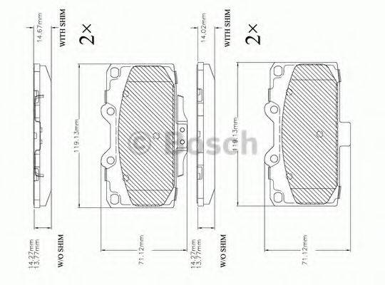 BOSCH F03B150384 Комплект гальмівних колодок, дискове гальмо