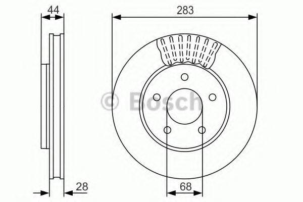 BOSCH 0986479091 гальмівний диск