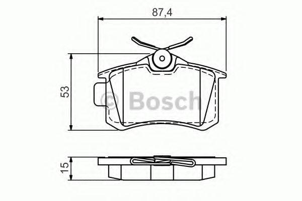 BOSCH 0986494519 Комплект гальмівних колодок, дискове гальмо