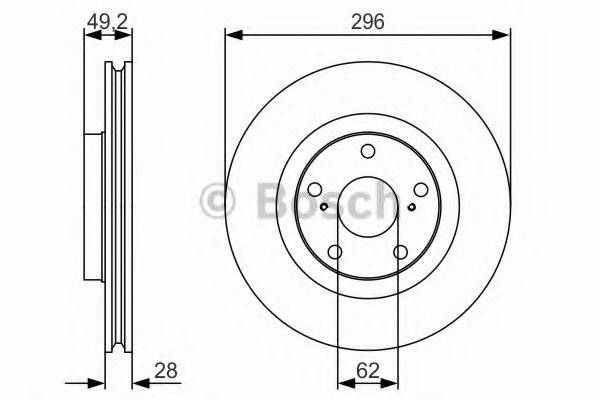 BOSCH 0986479R33 гальмівний диск