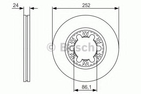 BOSCH 0986479R50 гальмівний диск