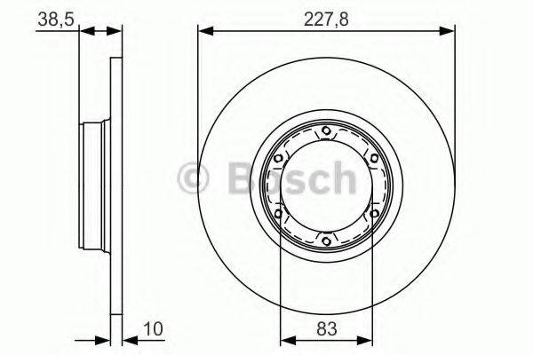 BOSCH 0986479R65 гальмівний диск