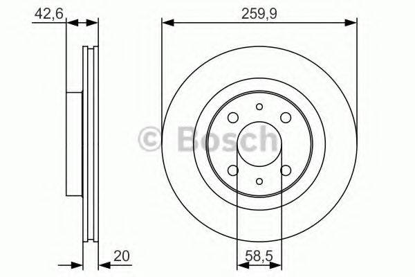 BOSCH 0986479R74 гальмівний диск