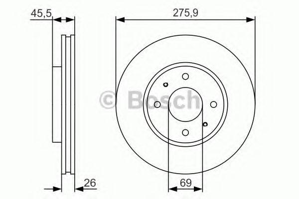 BOSCH 0986479R94 гальмівний диск