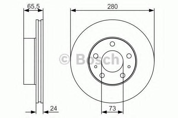 BOSCH 0986479R98 гальмівний диск