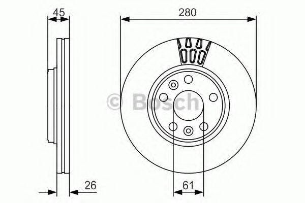 BOSCH 0986479576 гальмівний диск