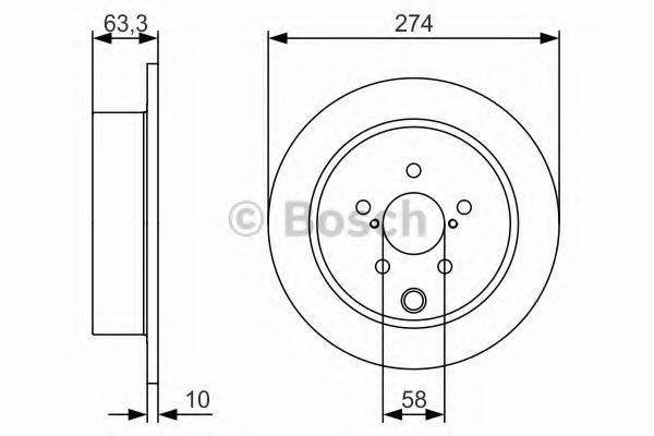 BOSCH 0986479634 гальмівний диск