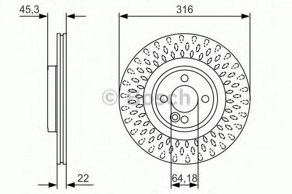 BOSCH 0986479A07 гальмівний диск