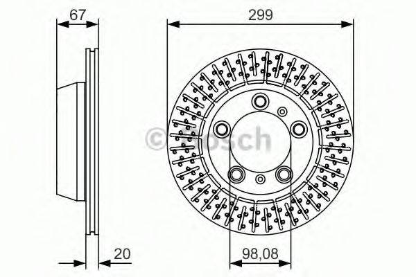 BOSCH 0986479A09 гальмівний диск