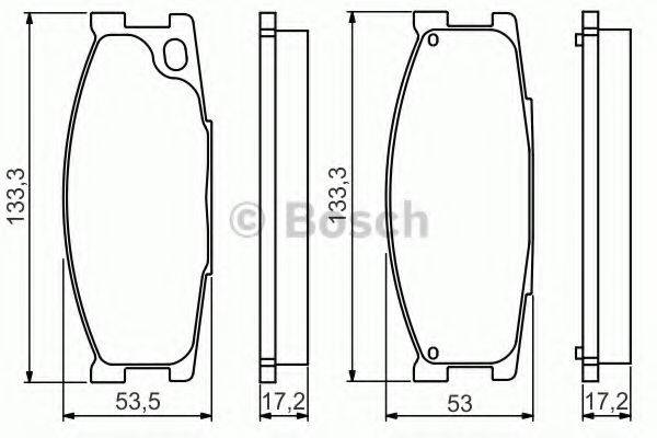 BOSCH 0986495130 Комплект гальмівних колодок, дискове гальмо