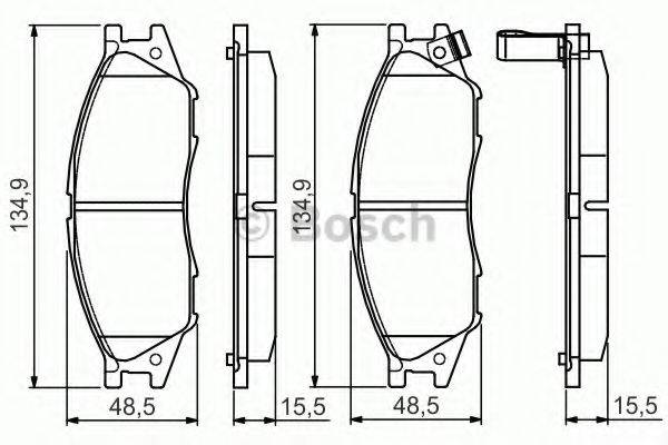 BOSCH 0986495146 Комплект гальмівних колодок, дискове гальмо