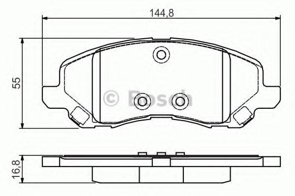 BOSCH 0986495170 Комплект гальмівних колодок, дискове гальмо