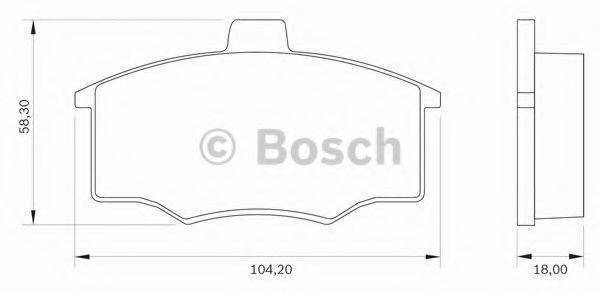 BOSCH 0986BB0013 Комплект гальмівних колодок, дискове гальмо