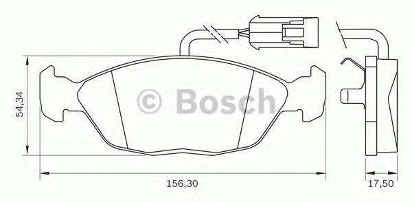 BOSCH 0986BB0037 Комплект гальмівних колодок, дискове гальмо