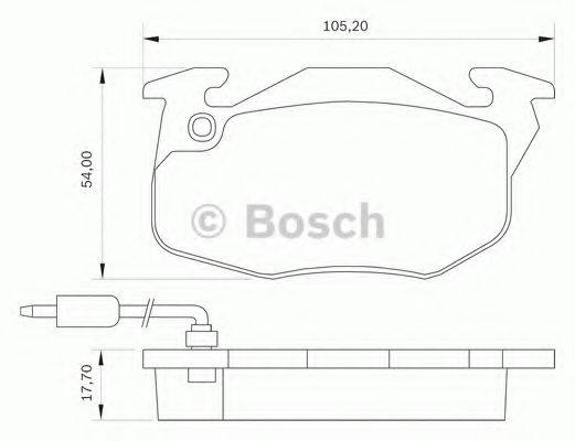 BOSCH 0986BB0052 Комплект гальмівних колодок, дискове гальмо