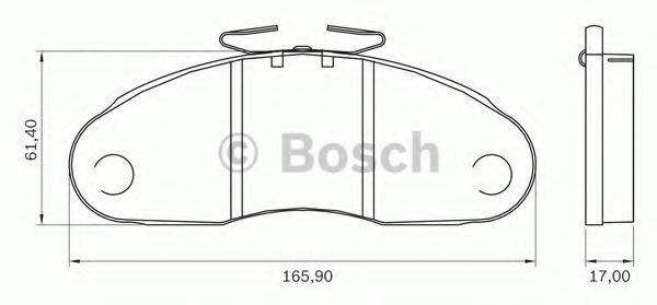 BOSCH 0986BB0056 Комплект гальмівних колодок, дискове гальмо