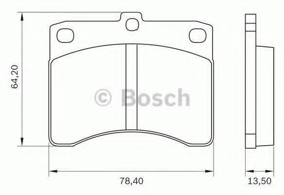 BOSCH 0986BB0060 Комплект гальмівних колодок, дискове гальмо