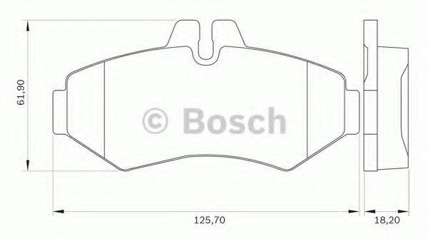 BOSCH 0986BB0073 Комплект гальмівних колодок, дискове гальмо