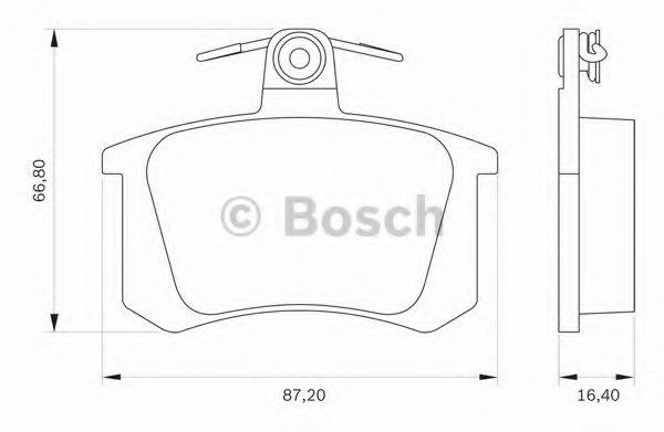 BOSCH 0986BB0079 Комплект гальмівних колодок, дискове гальмо