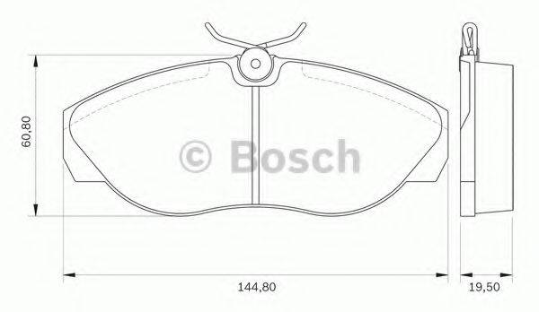 BOSCH 0986BB0144 Комплект гальмівних колодок, дискове гальмо