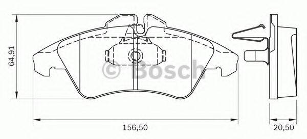 BOSCH 0986BB0153 Комплект гальмівних колодок, дискове гальмо