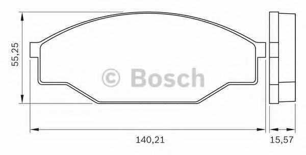 BOSCH 0986BB0158 Комплект гальмівних колодок, дискове гальмо