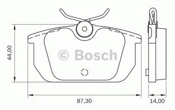 BOSCH 0986BB0159 Комплект гальмівних колодок, дискове гальмо