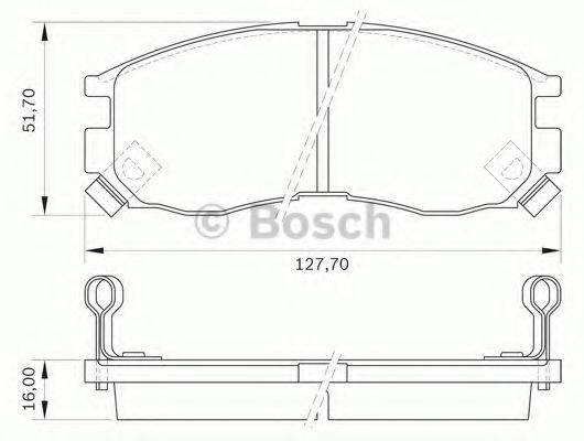 BOSCH 0986BB0166 Комплект гальмівних колодок, дискове гальмо