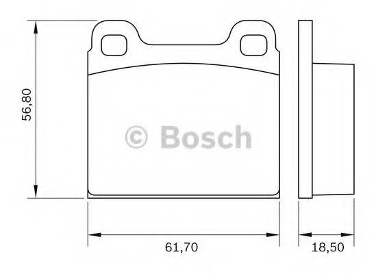 BOSCH 0986BB0255 Комплект гальмівних колодок, дискове гальмо