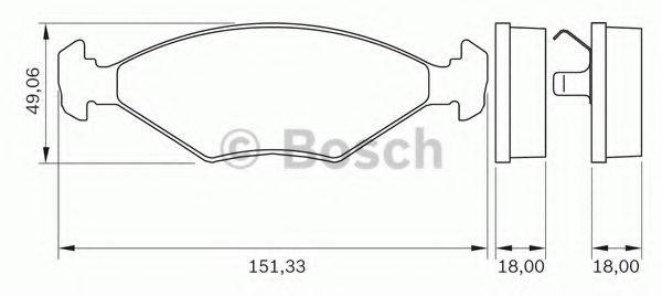 BOSCH 0986BB0261 Комплект гальмівних колодок, дискове гальмо