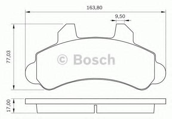 BOSCH 0986BB0283 Комплект гальмівних колодок, дискове гальмо