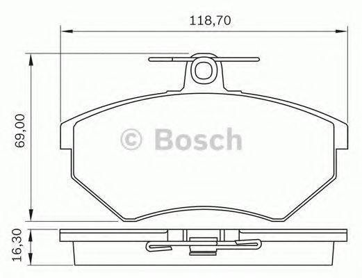 BOSCH 0986BB0289 Комплект гальмівних колодок, дискове гальмо