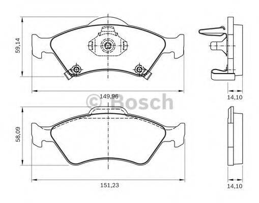 BOSCH 0986BB0317 Комплект гальмівних колодок, дискове гальмо