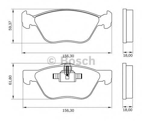 BOSCH 0986BB0383 Комплект гальмівних колодок, дискове гальмо