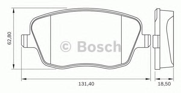 BOSCH 0986BB0518 Комплект гальмівних колодок, дискове гальмо