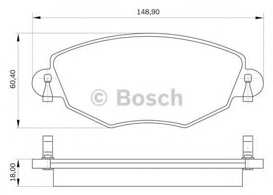 BOSCH 0986BB0574 Комплект гальмівних колодок, дискове гальмо