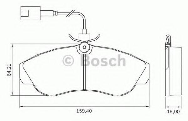 BOSCH 0986BB0707 Комплект гальмівних колодок, дискове гальмо