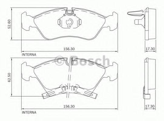 BOSCH 0986BB0718 Комплект гальмівних колодок, дискове гальмо