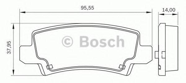 BOSCH 0986BB0725 Комплект гальмівних колодок, дискове гальмо