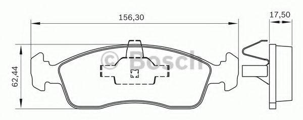 BOSCH 0986BB0786 Комплект гальмівних колодок, дискове гальмо