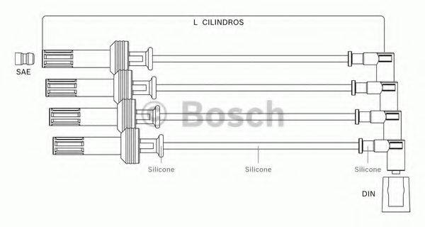 BOSCH F00099C070 Комплект дротів запалювання