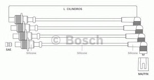 BOSCH F00099C097 Комплект дротів запалювання