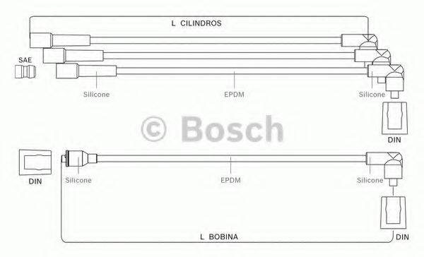 BOSCH F00099C104 Комплект дротів запалювання