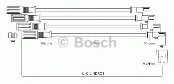 BOSCH F00099C130 Комплект дротів запалювання