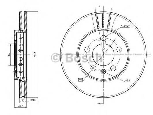 BOSCH 0986BB4337 гальмівний диск