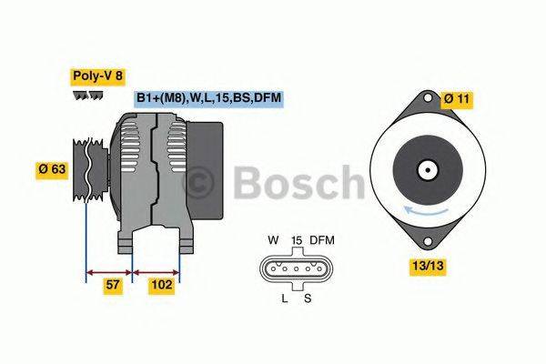 BOSCH 0124655102 Генератор